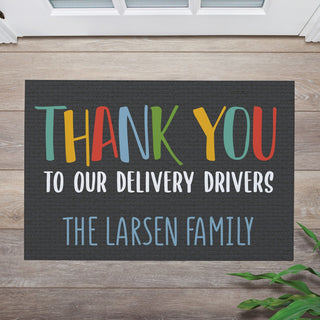Thank You For Delivering Personalized Doormat - 18x27 Inch, 1/8" Thin