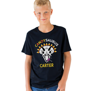 Candysaurus Personalized Black T-Shirt