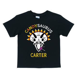 Candysaurus Personalized Black T-Shirt