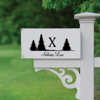 Black Trees And Initial Personalized Mailbox Decal