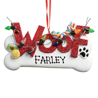 Woof Bone Personalized Ornament