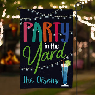 Party In The Yard Personalized Garden Flag