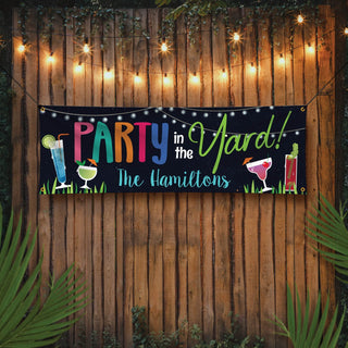 Party In The Yard Personalized Hanging Banner