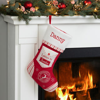 Letter To Santa Pocket Personalized Stocking