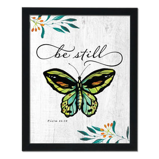 Be Still Butterfly Framed 11x14 Canvas