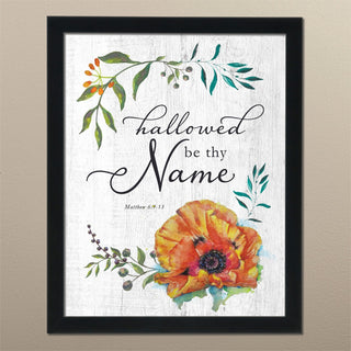 Hallowed Be Thy Name Poppy Framed 11x14 Canvas