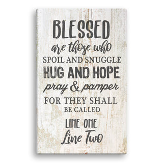 Blessed Are Those Grandparents Personalized 10x16 Canvas
