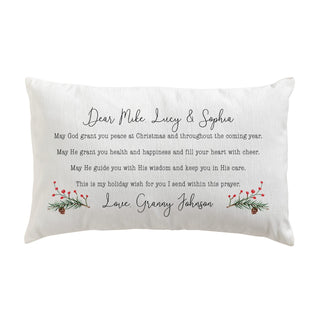 My Christmas Prayer for You Personalized Lumbar Throw Pillow
