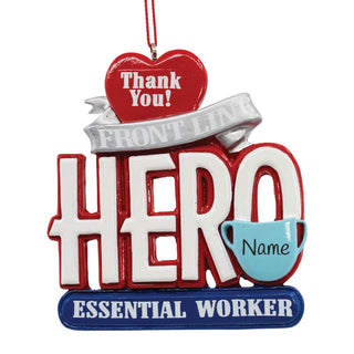 Essential Worker Front Line Hero Personalized Ornament