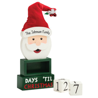 Santa Face Personalized Advent Calendar Block Figure