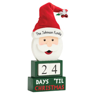 Santa Face Personalized Advent Calendar Block Figure