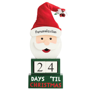 Santa Face Personalized Advent Calendar Block Figure
