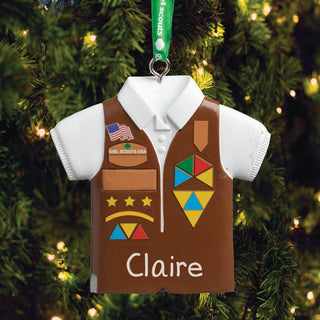 Brownie Girl Scouts Personalized Ornament