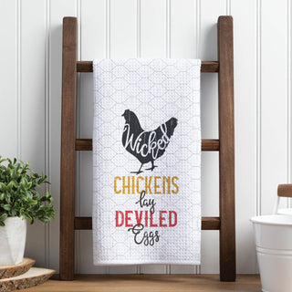 Wicked Chickens Waffle Tea Towel