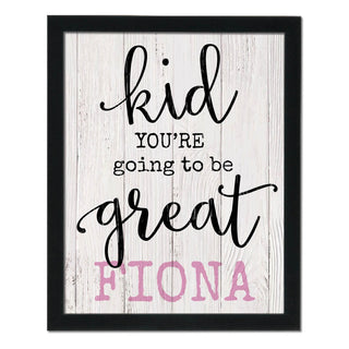 You're Going To Be Great Personalized Pink Name Framed 11x14 Canvas
