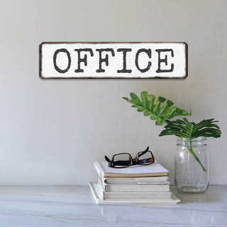 Office White Metal Sign