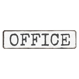 Office White Metal Sign
