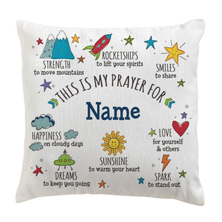This Is My Prayer For You Blue Personalized 17" Throw Pillow