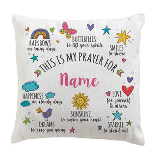 This Is My Prayer For You Pink Personalized 17" Throw Pillow