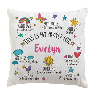 This Is My Prayer For You Pink Personalized 17" Throw Pillow