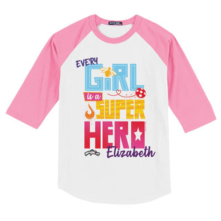 Miraculous Ladybug Every Girl Personalized Pink Sports Jersey