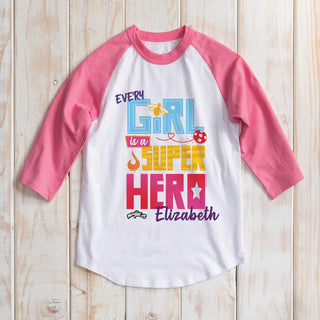 Miraculous Ladybug Every Girl Personalized Pink Sports Jersey