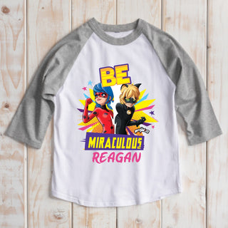 Miraculous Ladybug Be Miraculous Personalized Gray Sports Jersey