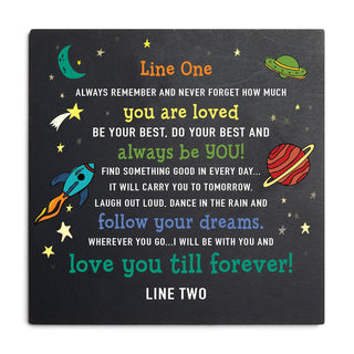 Love You Till Forever Space Black Wood Art Plaque