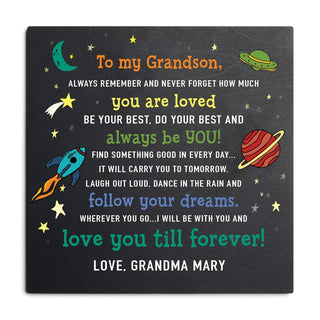 Love You Till Forever Space Black Wood Art Plaque