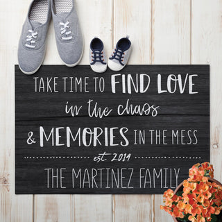 Find Love In The Chaos Personalized Standard Doormat
