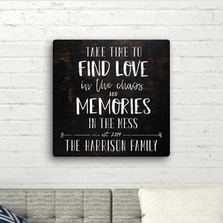 Find Love In The Chaos Personalized 16x16 Canvas