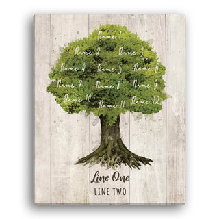 Tree Of Love Personalized 11x14 Canvas