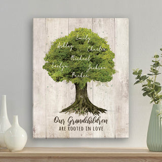 Tree Of Love Personalized 16x20 Canvas