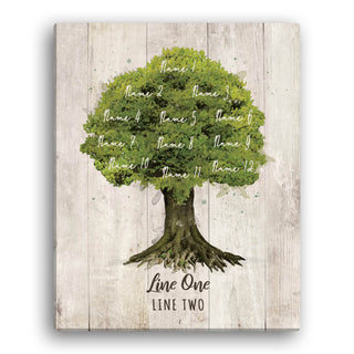 Tree Of Love Personalized 16x20 Canvas