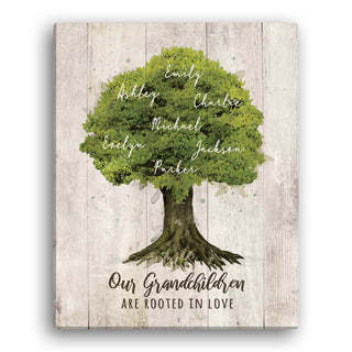 Tree Of Love Personalized 16x20 Canvas