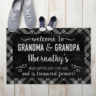 Treasured Forever Grandparents Personalized Standard Doormat