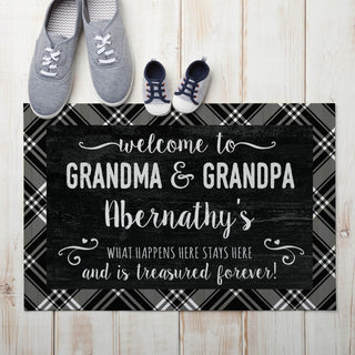 Treasured Forever Grandparents Doormat - 18x27 Inch, 1/8" Thin
