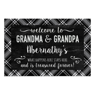 Treasured Forever Grandparents Personalized Standard Doormat