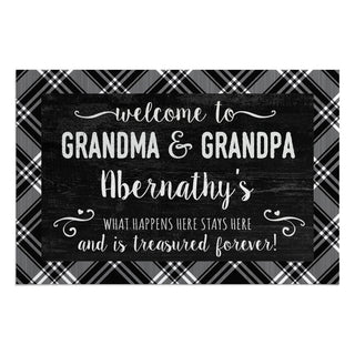 Treasured Forever Grandparents Doormat - 18x27 Inch, 1/4" Thick