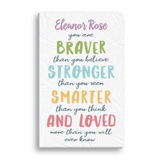 Girl's Loved More Than You Will Ever Know Personalized 10x16 Canvas