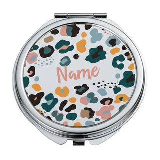Animal Print Personalized Compact Mirror