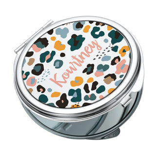 Animal Print Personalized Compact Mirror
