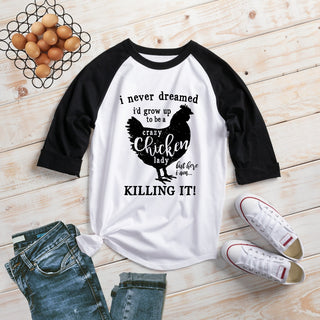 Crazy Chicken Lady Adult Sports Jersey