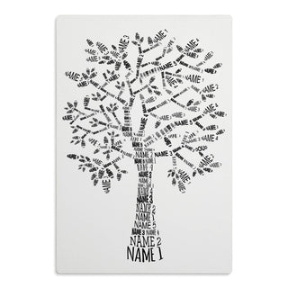 Our Family Tree Personalized 10x15 White Wood Sign