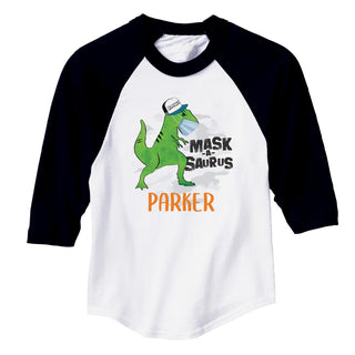 Mask-A-Saurus Personalized Youth Black Sports Jersey