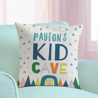 Kid Cave Personalized 17" Throw Pillow