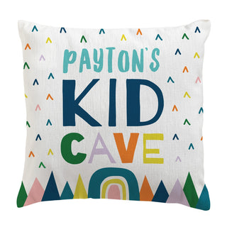 Kid Cave Personalized 17" Throw Pillow