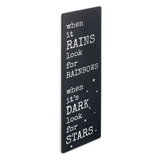 Look For Stars Black Wood Art Plaque