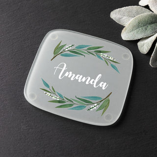 Script Name Personalized Frosted Glass Coaster