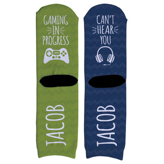 Gaming In Progress Personalized Adult Crew Socks